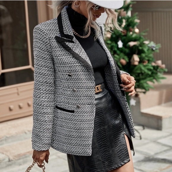 NWT ZARA Double Breasted Blazer Balmain Style L Blogger’s Favorite - Picture 2 of 9